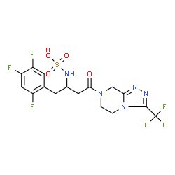 ChemSpider 2D Image | {4-Oxo-4-[3-(trifluoromethyl)-5,6-dihydro[1,2,4]triazolo[4,3-a]pyrazin-7(8H)-yl]-1-(2,4,5-trifluorophenyl)-2-butanyl}sulfamic acid | C16H15F6N5O4S