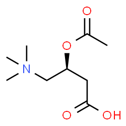 ChemSpider 2D Image | (3S)-3-acetoxy-4-(trimethyl-$l^{5}-azanyl)butanoic acid | C9H18NO4