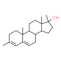ChemSpider 2D Image | 3,17-Dimethylandrosta-3,5-dien-17-ol | C21H32O