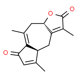 ChemSpider 2D Image | (4aS,9aS)-3,5,8-Trimethyl-4,4a,9,9a-tetrahydroazuleno[6,5-b]furan-2,7-dione | C15H16O3