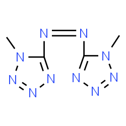 ChemSpider 2D Image | 5,5'-[(Z)-1,2-Diazenediyl]bis(1-methyl-1H-tetrazole) | C4H6N10