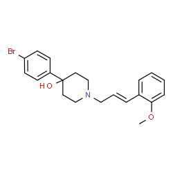 ChemSpider 2D Image | 4-(4-Bromophenyl)-1-[(2E)-3-(2-methoxyphenyl)-2-propen-1-yl]-4-piperidinol | C21H24BrNO2