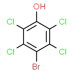 ChemSpider 2D Image | 4-Bromo-2,3,5,6-tetrachlorophenol | C6HBrCl4O