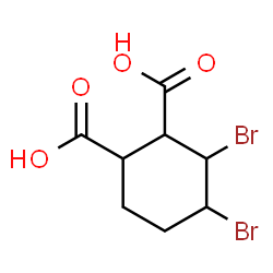 ChemSpider 2D Image | 3,4-Dibromo-1,2-cyclohexanedicarboxylic acid | C8H10Br2O4