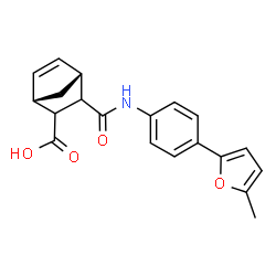 ChemSpider 2D Image | (1S,4R)-3-{[4-(5-Methyl-2-furyl)phenyl]carbamoyl}bicyclo[2.2.1]hept-5-ene-2-carboxylic acid | C20H19NO4