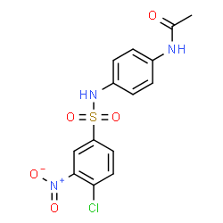 ChemSpider 2D Image | N-(4-{[(4-Chloro-3-nitrophenyl)sulfonyl]amino}phenyl)acetamide | C14H12ClN3O5S