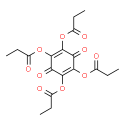 ChemSpider 2D Image | 3,6-Dioxo-1,4-cyclohexadiene-1,2,4,5-tetrayl tetrapropanoate | C18H20O10