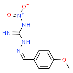 ChemSpider 2D Image | (2Z)-2-(4-Methoxybenzylidene)-N-nitrohydrazinecarboximidamide | C9H11N5O3