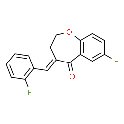 ChemSpider 2D Image | (4E)-7-Fluoro-4-(2-fluorobenzylidene)-3,4-dihydro-1-benzoxepin-5(2H)-one | C17H12F2O2