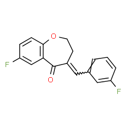 ChemSpider 2D Image | (4E)-7-Fluoro-4-(3-fluorobenzylidene)-3,4-dihydro-1-benzoxepin-5(2H)-one | C17H12F2O2