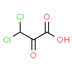 ChemSpider 2D Image | 3,3-Dichloro-2-oxopropanoic acid | C3H2Cl2O3