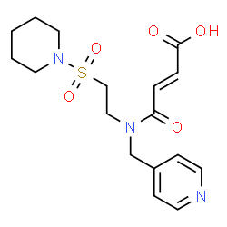 ChemSpider 2D Image | (2E)-4-Oxo-4-{[2-(1-piperidinylsulfonyl)ethyl](4-pyridinylmethyl)amino}-2-butenoic acid | C17H23N3O5S