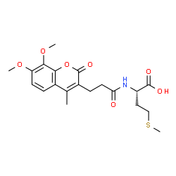ChemSpider 2D Image | N-[3-(7,8-Dimethoxy-4-methyl-2-oxo-2H-chromen-3-yl)propanoyl]-L-methionine | C20H25NO7S