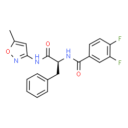 ChemSpider 2D Image | Nalpha-(3,4-Difluorobenzoyl)-N-(5-methyl-1,2-oxazol-3-yl)-L-phenylalaninamide | C20H17F2N3O3