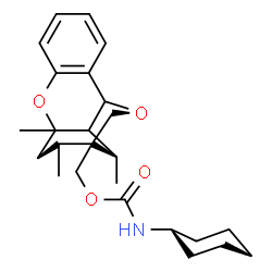 ChemSpider 2D Image | [(11R,12R,13S)-9,11,13-Trimethyl-8,15-dioxatetracyclo[10.2.2.0~2,7~.0~9,14~]hexadeca-2,4,6-trien-12-yl]methyl cyclohexylcarbamate | C25H35NO4