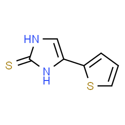 ChemSpider 2D Image | 4-(2-Thienyl)-1,3-dihydro-2H-imidazole-2-thione | C7H6N2S2