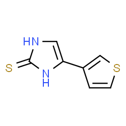 ChemSpider 2D Image | 4-(3-Thienyl)-1,3-dihydro-2H-imidazole-2-thione | C7H6N2S2