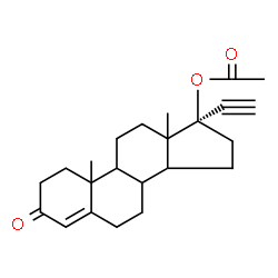 ChemSpider 2D Image | (8xi,9xi,10xi,13xi,14xi,17alpha)-3-Oxopregn-4-en-20-yn-17-yl acetate | C23H30O3