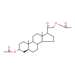 ChemSpider 2D Image | (5alpha,8xi,9xi,10xi,13xi,14xi,17xi)-20-Oxopregnane-3,21-diyl diacetate | C25H38O5