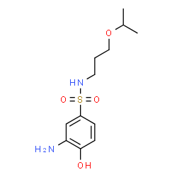 ChemSpider 2D Image | 3-Amino-4-hydroxy-N-(3-isopropoxypropyl)benzenesulfonamide | C12H20N2O4S