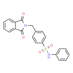 ChemSpider 2D Image | 4-[(1,3-Dihydro-1,3-dioxo-2H-isoindol-2-yl)methyl]-N-phenylbenzenesulfonamide | C21H16N2O4S