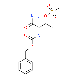 ChemSpider 2D Image | Benzyl [1-(aminocarbonyl)-2-[(methylsulfonyl)oxy]propyl]carbamate | C13H18N2O6S