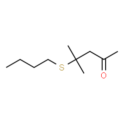 ChemSpider 2D Image | 4-(Butylthio)-4-methyl-2-pentanone | C10H20OS