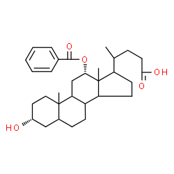 ChemSpider 2D Image | (3alpha,12alpha)-12-(Benzoyloxy)-3-hydroxycholan-24-oic acid | C31H44O5