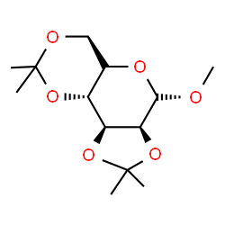 ChemSpider 2D Image | (3aS,4R,5aS,9aR,9bS)-4-Methoxy-2,2,8,8-tetramethylhexahydro[1,3]dioxolo[4,5]pyrano[3,2-d][1,3]dioxine | C13H22O6