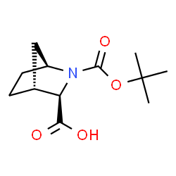 ChemSpider 2D Image | (1S,3R,4R)-2-[(tert-Butoxy)carbonyl]-2-azabicyclo[2.2.1]heptane-3-carboxylic acid | C12H19NO4