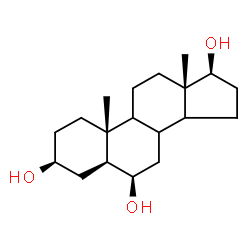 ChemSpider 2D Image | (3beta,5alpha,6beta,8xi,9xi,14xi,17beta)-Androstane-3,6,17-triol | C19H32O3