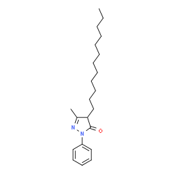 ChemSpider 2D Image | 4-dodecyl-2,4-dihydro-5-methyl-2-phenyl-3H-pyrazol-3-one | C22H34N2O