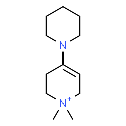 ChemSpider 2D Image | 1,1-Dimethyl-4-(1-piperidinyl)-1,2,3,6-tetrahydropyridinium | C12H23N2