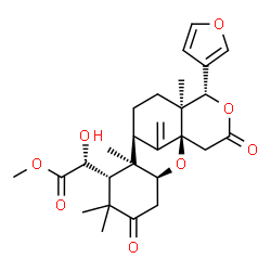 ChemSpider 2D Image | Methyl [(1S,3S,7R,9R,12S,13S)-13-(3-furyl)-6,6,8,12-tetramethyl-17-methylene-5,15-dioxo-2,14-dioxatetracyclo[7.7.1.0~1,12~.0~3,8~]heptadec-7-yl](hydroxy)acetate | C27H34O8