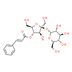 ChemSpider 2D Image | 4-O-[(2E)-3-Phenyl-2-propenoyl]-beta-D-fructofuranosyl alpha-D-glucopyranoside | C21H28O12