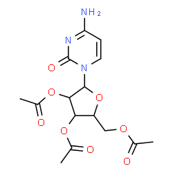ChemSpider 2D Image | 4-Amino-1-(2,3,5-tri-O-acetylpentofuranosyl)-2(1H)-pyrimidinone | C15H19N3O8