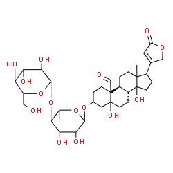 ChemSpider 2D Image | (10xi,13xi,14xi,17xi)-3-[(6-Deoxy-4-O-hexopyranosylhexopyranosyl)oxy]-5,14-dihydroxy-19-oxocard-20(22)-enolide | C35H52O15