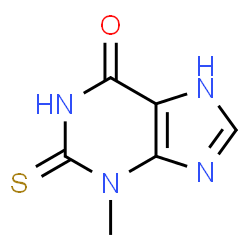 ChemSpider 2D Image | 2-Mercapto-3-methyl-3H-purin-6(9H)-one | C6H6N4OS