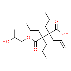 ChemSpider 2D Image | 2-Allyl-3-[(2-hydroxypropoxy)carbonyl]-2,3-dipropylhexanoic acid | C19H34O5