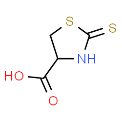 ChemSpider 2D Image | 2-thioxo-4-thiazolidinecarboxylic acid | C4H5NO2S2