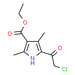 ChemSpider 2D Image | Ethyl 5-(chloroacetyl)-2,4-dimethyl-1H-pyrrole-3-carboxylate | C11H14ClNO3