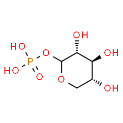 ChemSpider 2D Image | 1-O-Phosphono-D-xylopyranose | C5H11O8P