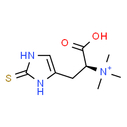 ChemSpider 2D Image | (1S)-1-Carboxy-N,N,N-trimethyl-2-(2-thioxo-2,3-dihydro-1H-imidazol-4-yl)ethanaminium | C9H16N3O2S