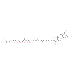ChemSpider 2D Image | 3-[(2,4,5,6,7,8,9,10,11,12,13,14,15,16,17,18,19,20,22,24,26,28-Docosahydroxynonacosyl)oxy]-23-hydroxyolean-12-en-28-oic acid | C59H106O26