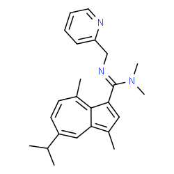 ChemSpider 2D Image | 5-Isopropyl-N,N,3,8-tetramethyl-N'-(2-pyridinylmethyl)-1-azulenecarboximidamide | C24H29N3