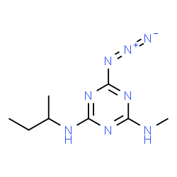 ChemSpider 2D Image | 6-Azido-N-sec-butyl-N'-methyl-1,3,5-triazine-2,4-diamine | C8H15N8