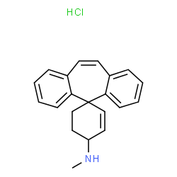 ChemSpider 2D Image | N-Methylspiro[cyclohex-2-ene-1,5'-dibenzo[a,d][7]annulen]-4-amine hydrochloride (1:1) | C21H22ClN