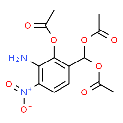 ChemSpider 2D Image | (2-Acetoxy-3-amino-4-nitrophenyl)methylene diacetate | C13H14N2O8