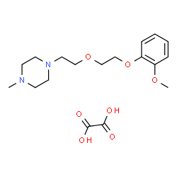 ChemSpider 2D Image | 1-{2-[2-(2-Methoxyphenoxy)ethoxy]ethyl}-4-methylpiperazine ethanedioate (1:1) | C18H28N2O7