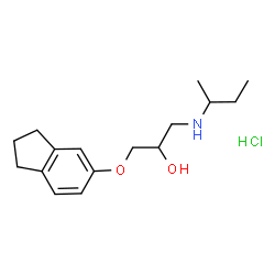 ChemSpider 2D Image | 1-(sec-Butylamino)-3-(2,3-dihydro-1H-inden-5-yloxy)-2-propanol hydrochloride (1:1) | C16H26ClNO2